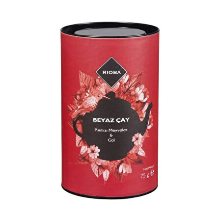 Rioba Beyaz Çay Kırmızı Meyveler & Gül Karışımı Bitki Çayı 75 G
