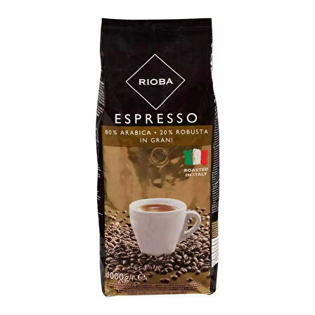 Rioba Espresso Çekirdek Gold Kahve %80arabica %20 robust 1KG