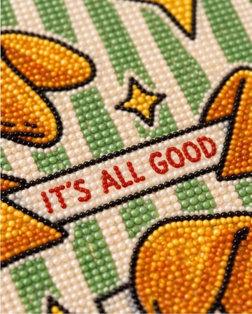 It's all good Pearlstone Tuval Sanat Kiti | Yarım İnci 3D Tablo Boyama Seti | Rhinestone 
