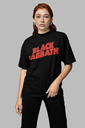 Black Sabbath Heaven And Hell Yazılı Unisex Oversize Müzik Grubu Tişört