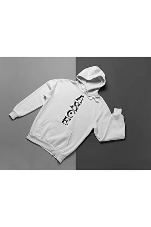 Asce Yazılı Unisex Oversize Anime Hoodie
