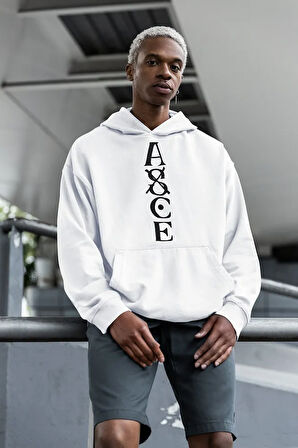 Asce Yazılı Unisex Oversize Anime Hoodie