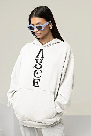 Asce Yazılı Unisex Oversize Anime Hoodie