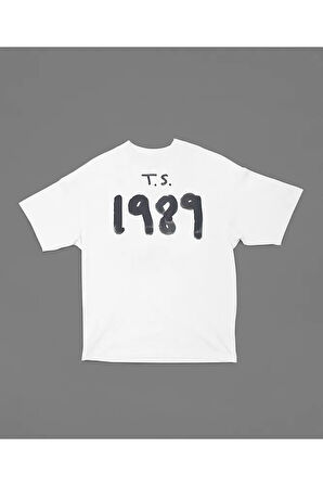 T. S. 1989 Baskılı Unisex Tişört, Oversize Şarkıcı Taylor Swift Tişört