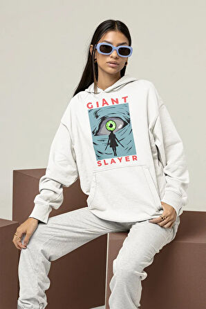Giant Slayer Baskılı Unisex Oversize Anime Hoodie