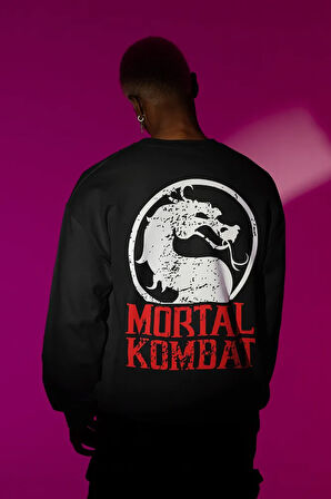 Mortal Kombat Baskılı Unisex Oversize Anime Sweatshirt