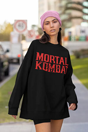 Mortal Kombat Baskılı Unisex Oversize Anime Sweatshirt