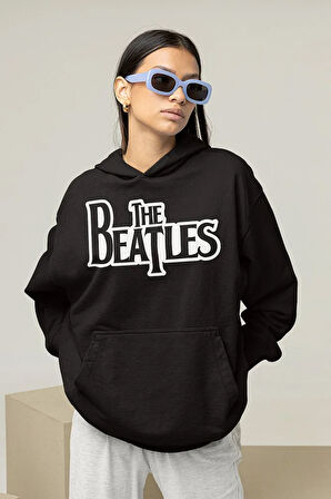 Müzik Grubu The Beatles Baskılı Unisex Oversize Hoodie