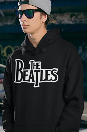 Müzik Grubu The Beatles Baskılı Unisex Oversize Hoodie