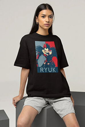 Ryuk Baskılı Unisex Oversize Anime Karakter Tişört