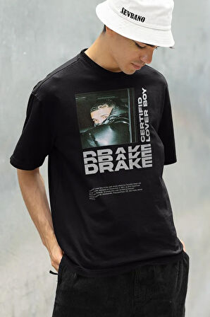 Certifid Lover Boy Drake Baskılı Unisex Oversize Rapper Tişört
