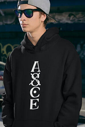 Asce Yazılı Unisex Oversize Anime Hoodie