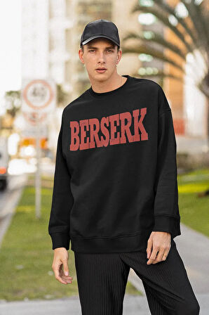 Berserk Anime Dizi Baskılı Unisex Oversize Sweatshirt