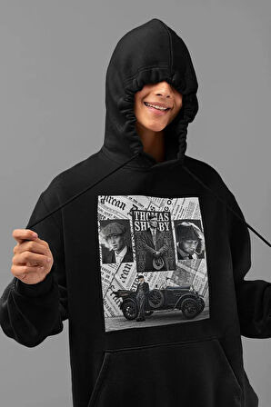 Thomas Shelby Dizi Karakteri Baskılı Unisex Oversize Peaky Blinders Hoodie