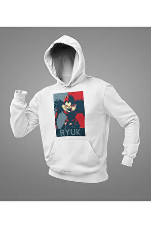 Ryuk Anime Karakter Baskılı Unisex Oversize Hoodie