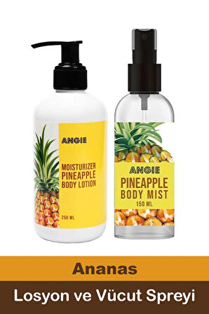 Ananas Vücut Losyonu 250 ml. ve Vücut Spreyi 150 ml.