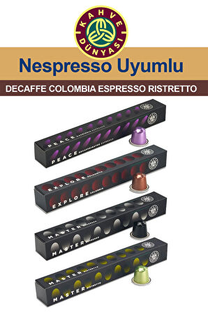 Rıstretto Decaffe Nespresso Kapsül Kahve Tadım Seti Rıstretto Decaffeinated Colombia Espresso 4x10