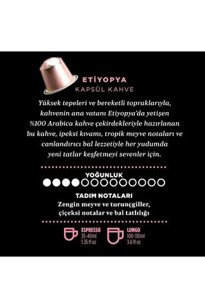 Etiyopya Kapsül Kahve 3 Adet 10'lu Kutu