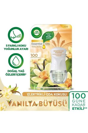 Elektrikli Oda Kokusu Seti Vanilya (1 Kit 3 Yedek)
