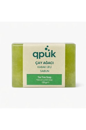 Çay Ağacı Özlü Kabak Lifli Sabun – Şeffaf Doğal Peeling Sabunu 120 g