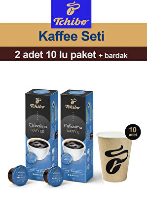 Cafissimo Coffee Fine Aroma 2x10 Adet Kapsül Kahve Tchibo Bardak