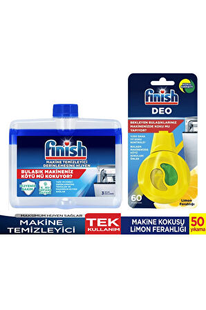 2'li set Bulaşık Makinesi Temizleyici 250 ml ve Deo Bulaşık Makinesi Kokusu Limon Ferahlığı