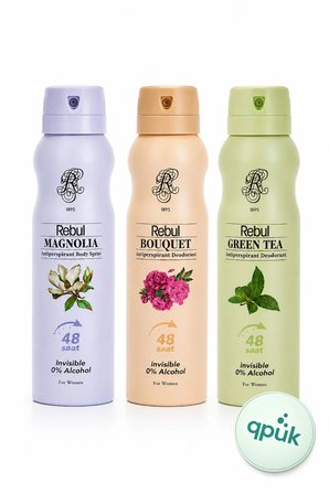 Kadın Deodorant Seti Alkolsüz 3x150ml Magnolia Bouquet Green Tea Invisible