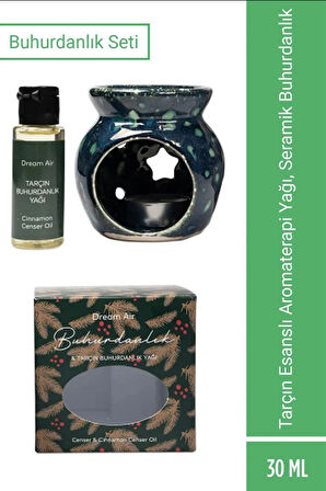 Dream Air Tarçın Aromalı Buhurdanlık 30 ml. Siyah Yıldız Cinnamon