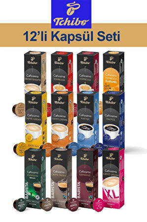 12'li Kapsül Kahve Seti XL Decaffe Espresso Caffe Crema Sadece Tchibo Kahve Makineleri ile Uyumludur