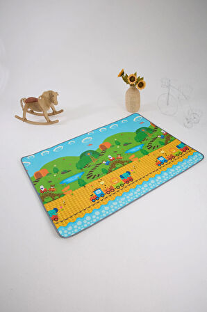 Çift Taraflı Oyun Matı-Oyun Halısı 140x200x1 cm