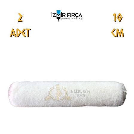 İzmir Fırça Kadife Moher Parmak Rulo Yedek - 10 cm - 2 Adet