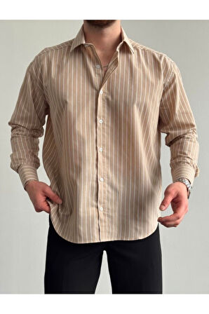 Old Money Rahat Kalıp Çizgili Gömlek