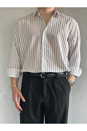 Old Money Rahat Kalıp Çizgili Gömlek