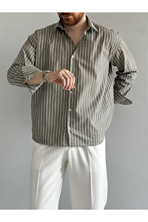 Old Money Rahat Kalıp Çizgili Gömlek