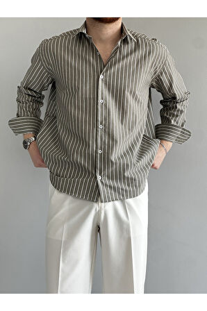 Old Money Rahat Kalıp Çizgili Gömlek
