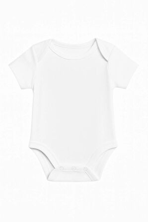 %100 Organik Pamuklu Çıtçıtlı Bebek Body Zıbın
