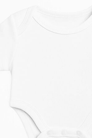%100 Organik Pamuklu Çıtçıtlı Bebek Body Zıbın