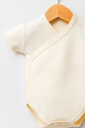 %100 Organik Pamuklu Çıtçıtlı Bebek Body Zıbın