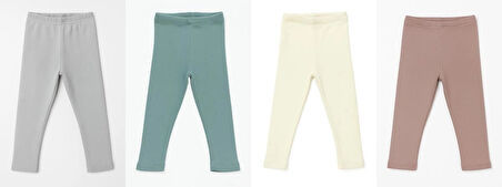 %100 Organik Bebek - Çocuk Fitilli Esnek Tayt