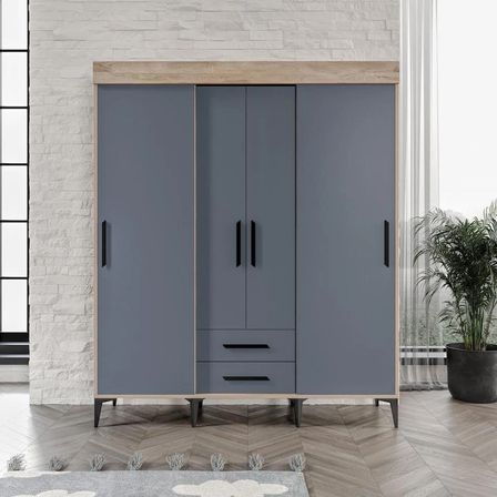 Afilli İzmir Cocuk Odası Takımı Tamamı Mdf Flora Ve Antrasit