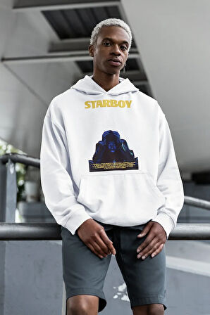 The Weeknd Starboy Baskılı Unisex Oversize Rapper Hoodie