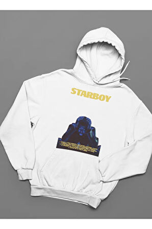 The Weeknd Starboy Baskılı Unisex Oversize Rapper Hoodie