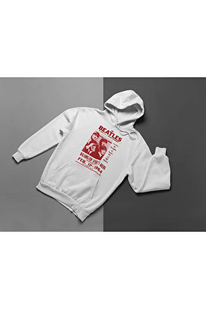 The Beatles Müzik Grubu Baskılı Unisex Oversize Hoodie
