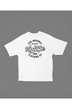 The Original Vintage Baskılı Unisex Tişört, Oversize Tişört