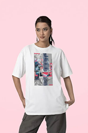Cool Lets Go Jett Baskılı Unisex Oversize Valorrant Tişört