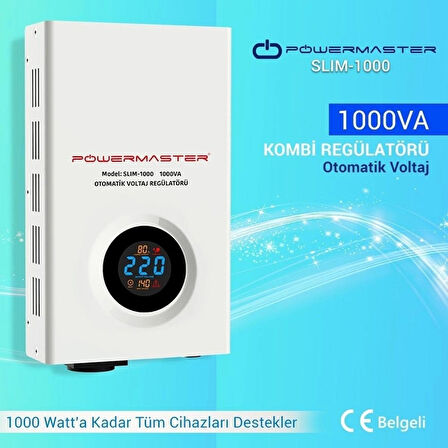 Dijital Ekranlı Otomatik Voltaj Kombi Regülatörü Özellikleri Kombi Koruma Regülatörü Slim Kasa