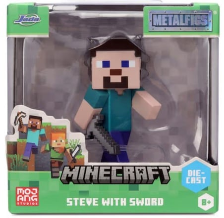 Jada Toys Minecraft - Steve With Sword Metal Figür 2.5"