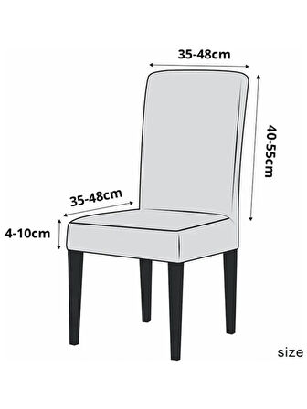 BAQDO Jakarli Sandalye Kılıfı, Örtüsü Yıkanabilir Lastikli ve Esnek 1 Adet