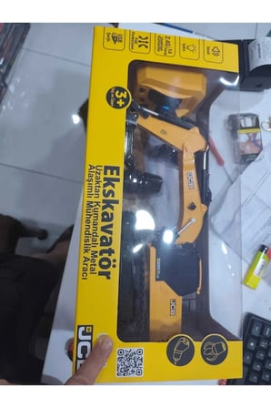JCB Lisanlı 2.4 GHZ 3 Başlıklı Metal Alaşımlı Profesonel 1.200 Mah Şarjlı Uzaktan Kumandalı Kepçe