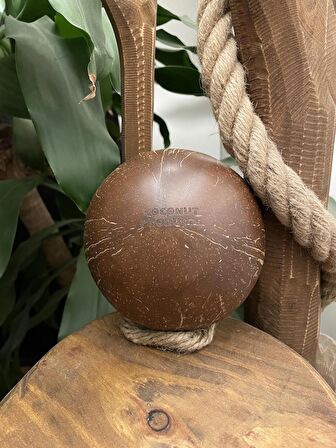 Sedef Kaplama Fil Desenli Hindistan Cevizi Kase & Hasır Kase Altlığı - Coconut Kase - Çerezlik